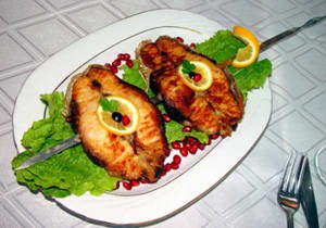 Каспийский шашлык из осетрины